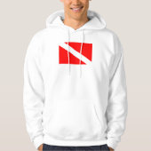 scuba divers markeren rood diagonaal duvelsymbool hoodie (Voorkant)