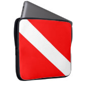 scuba divers markeren rood diagonaal duvelsymbool laptop sleeve (Voorkant Rechts)
