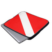 scuba divers markeren rood diagonaal duvelsymbool laptop sleeve (Voorkant onderkant)