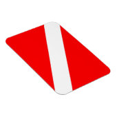 scuba divers markeren rood diagonaal duvelsymbool magneet (Rechterzijde)
