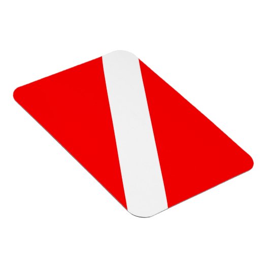 scuba divers markeren rood diagonaal duvelsymbool magneet (Rechterzijde)