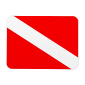 scuba divers markeren rood diagonaal duvelsymbool magneet (Horizontaal)