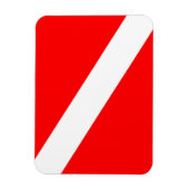 scuba divers markeren rood diagonaal duvelsymbool magneet (Verticaal)