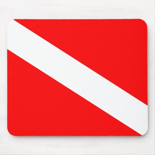 scuba divers markeren rood diagonaal duvelsymbool muismat (Voorkant)