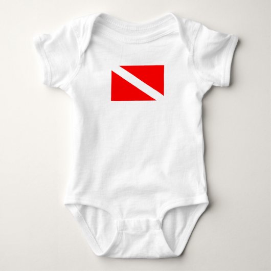 scuba divers markeren rood diagonaal duvelsymbool romper (Voorkant)
