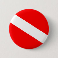 scuba divers markeren rood diagonaal duvelsymbool