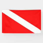 scuba divers markeren rood diagonaal duvelsymbool spandoek (Horizontaal)