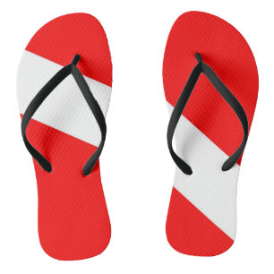scuba divers markeren rood diagonaal duvelsymbool teenslippers