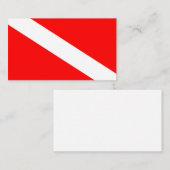 scuba divers markeren rood diagonaal duvelsymbool visitekaartje (Voorkant / Achterkant)