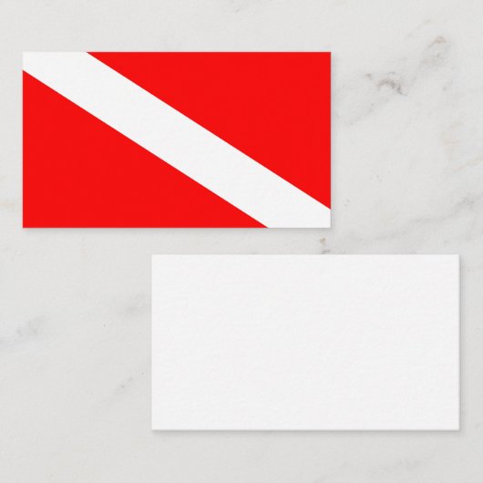 scuba divers markeren rood diagonaal duvelsymbool visitekaartje (Voorkant / Achterkant)