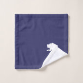 SCUBA DIVERS Monogrammed White Navy Grey Bad Handdoek (Wasdoekje)