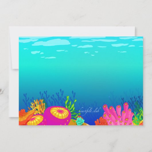 Scuba Diver's Paradise Invitation Kaart (Achterkant)