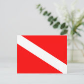scuba divers vlag briefkaart (Staand voorkant)