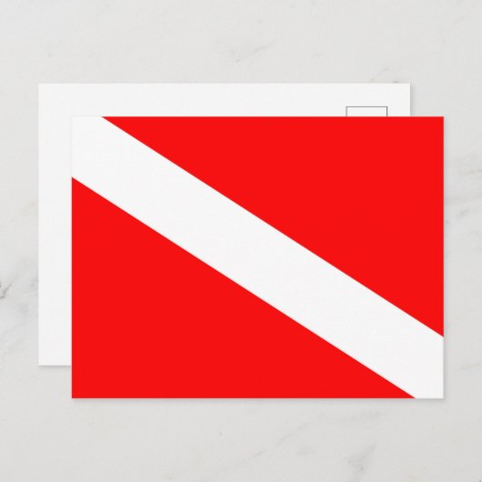 scuba divers vlag briefkaart (Voorkant / Achterkant)