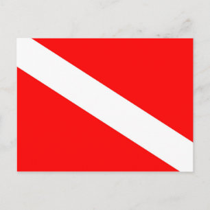 scuba divers vlag briefkaart