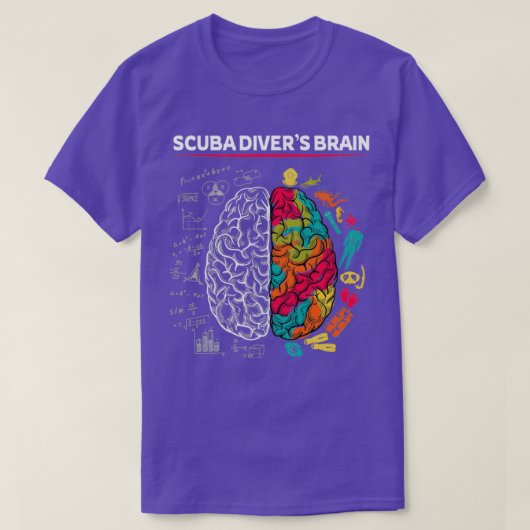 Scuba Diverx27s Brain T-shirt (Design voorkant)