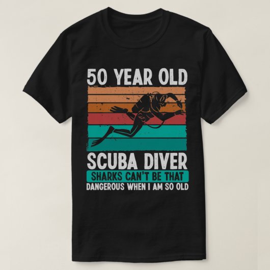 Scuba Diving 50th Birthday Idea for Scuba Diver T-shirt (Design voorkant)