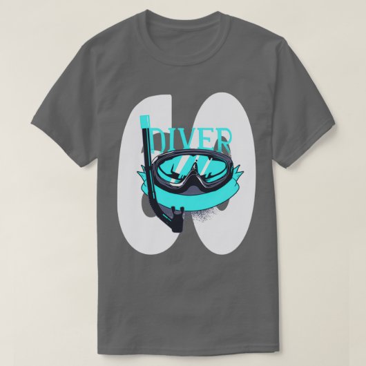 Scuba Diving 60th Birthday Diver 60 JAAR T-shirt (Design voorkant)