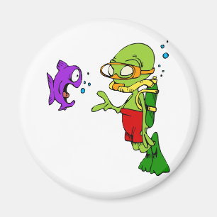 Scuba Diving Alien Magneet