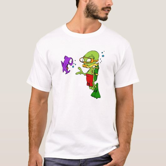Scuba Diving Alien T-shirt (Voorkant)