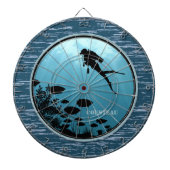 Scuba Diving Blue Zee Dartbord (Voorkant)