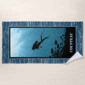 Scuba Diving Blue Zee Strandlaken (Voorkant)