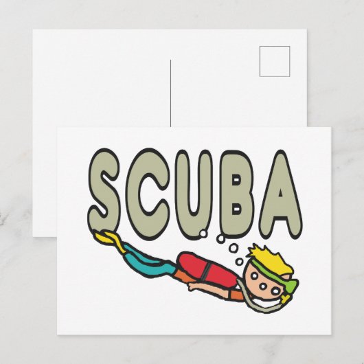 Scuba Diving Briefkaart (Voorkant / Achterkant)