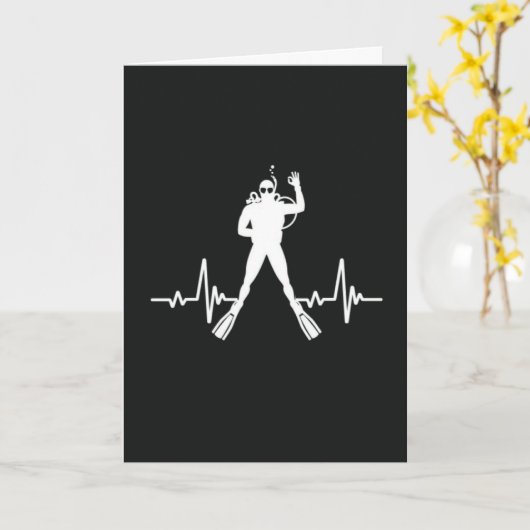 Scuba Diving Cards Diver Snorkeling Water Sports Kaart (Gele Bloem)