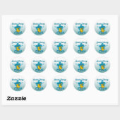 Scuba Diving Chick #7 Ronde Sticker (Vel)