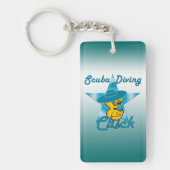 Scuba Diving Chick #7 Sleutelhanger (Voorkant)