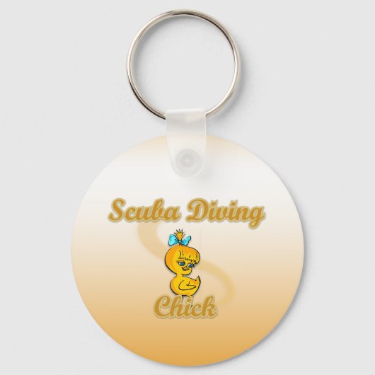 Scuba Diving Chick Sleutelhanger (Voorkant)