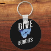 Scuba Diving Dive Buddies Sleutelhanger (Voorkant)