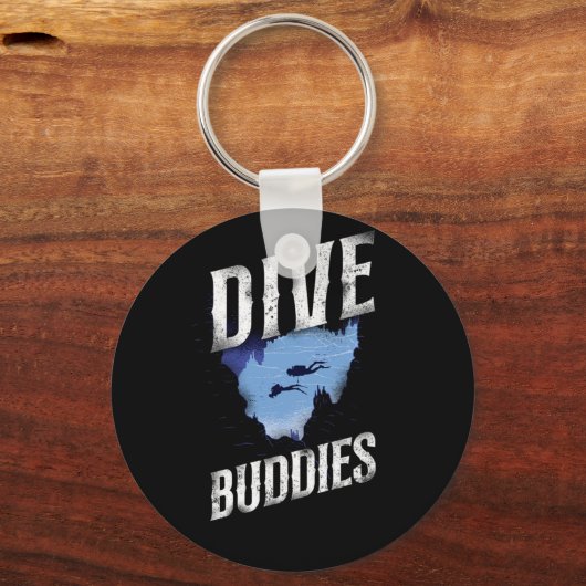 Scuba Diving Dive Buddies Sleutelhanger (Voorkant)