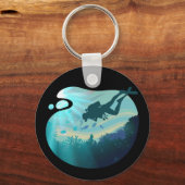 Scuba Diving Dive Diver Sleutelhanger (Voorkant)