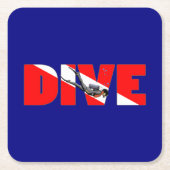 Scuba Diving DIVE Kartonnen Onderzetters (Voorkant)