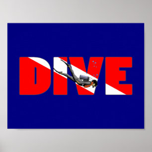 Scuba Diving DIVE Poster