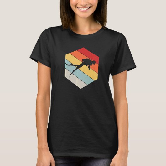 Scuba Diving Divemaster Geometrisch Vervuild Vinta T-shirt (Voorkant)