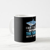 Scuba Diving Diver Shark Dive Ocean Koffiemok (Voorkant links)