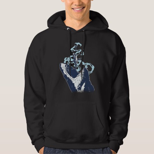 Scuba Diving Diver Shark Megalodon Hoodie (Voorkant)