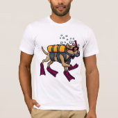 Scuba Diving Dog Mannen T-Shirt (Voorkant)