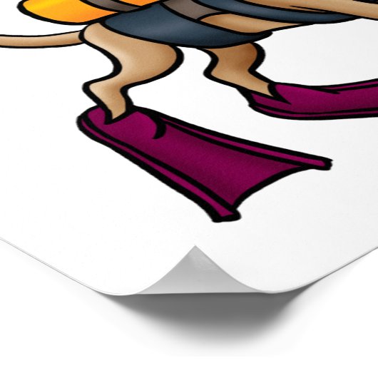 Scuba Diving Dog Poster (Hoek)