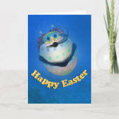 SCUBA Diving Easter Egg Down Under Feestdagen Kaart (Voorkant)