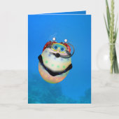 Scuba Diving Easter Egg Feestdagen Kaart (Voorkant)