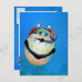 Scuba Diving Easter Egg Feestdagenkaart (Voorkant / Achterkant)