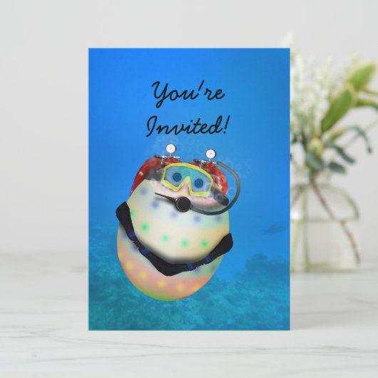 Scuba Diving Easter Egg Kaart (Staand voorkant)