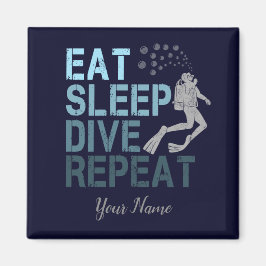 Scuba Diving Eat Sleep Dive Repeteren gezegde Magneet