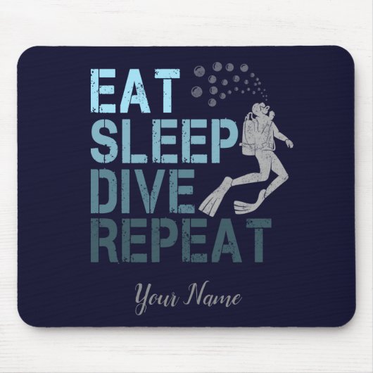 Scuba Diving Eat Sleep Dive Repeteren gezegde Muismat (Voorkant)