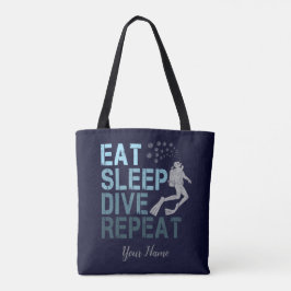 Scuba Diving Eat Sleep Dive Repeteren gezegde Tote Bag