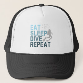 Scuba Diving Eat Sleep Dive Repeteren gezegde Trucker Pet