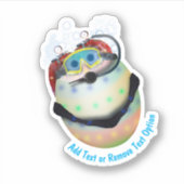 SCUBA Diving Egg Easter Sticker (Voorkant)